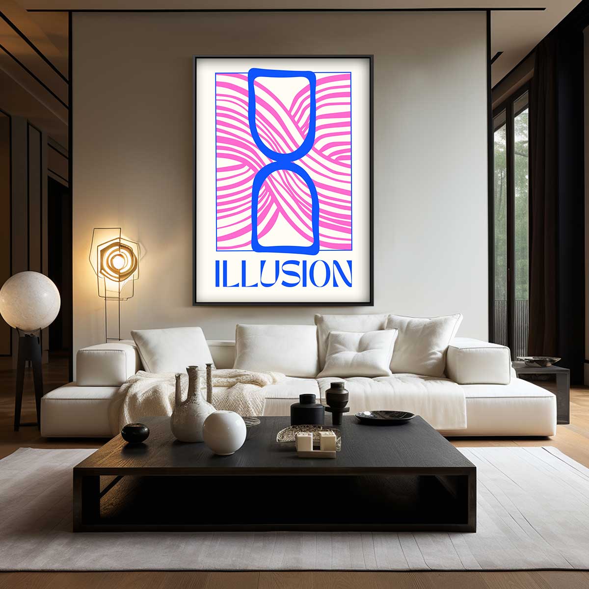 Optische Tijdillusie Kunstwerk-canvas-dibond-plexiglas-wanddecoratie-WallArtistic