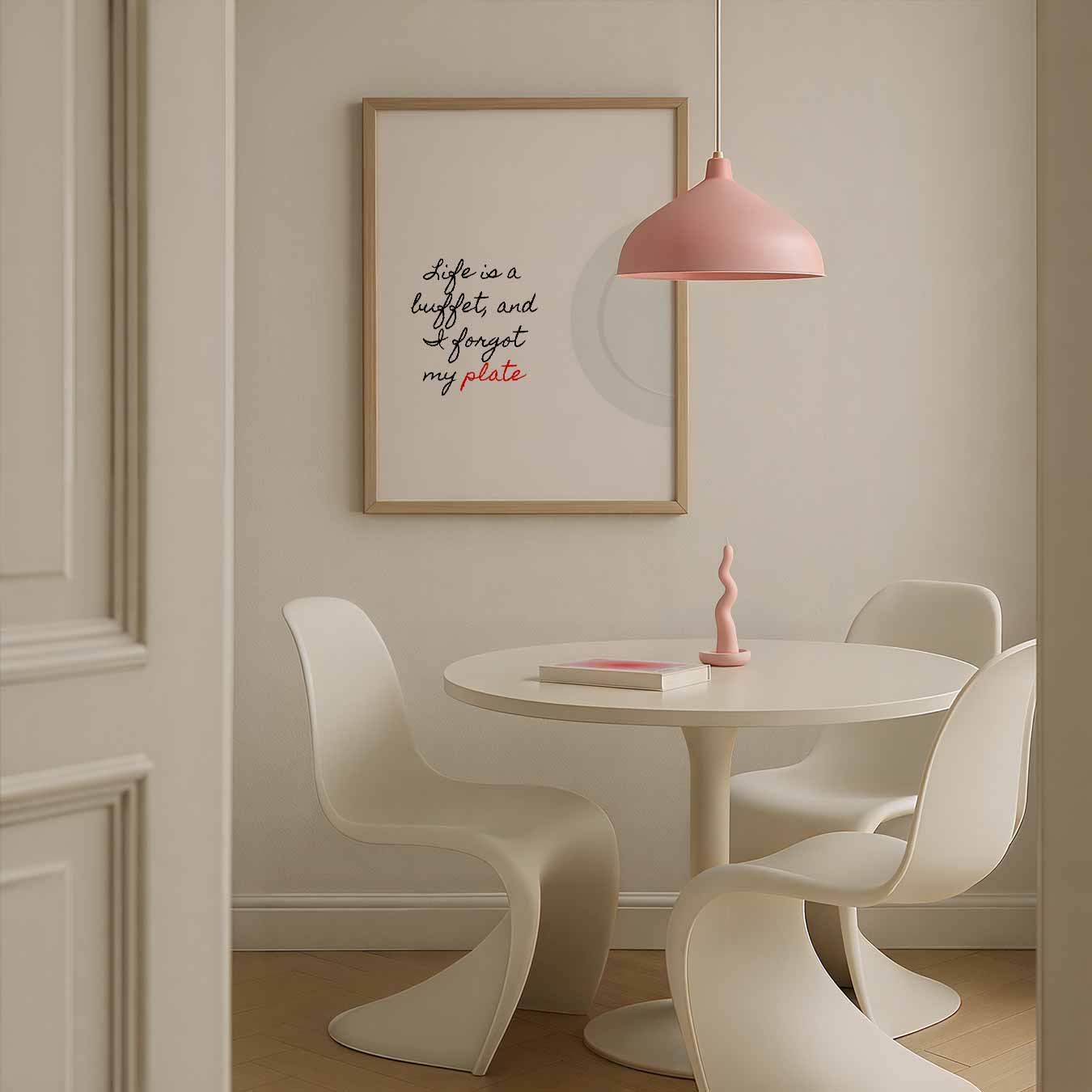 Leven is een Buffet Poster-WallArtistic