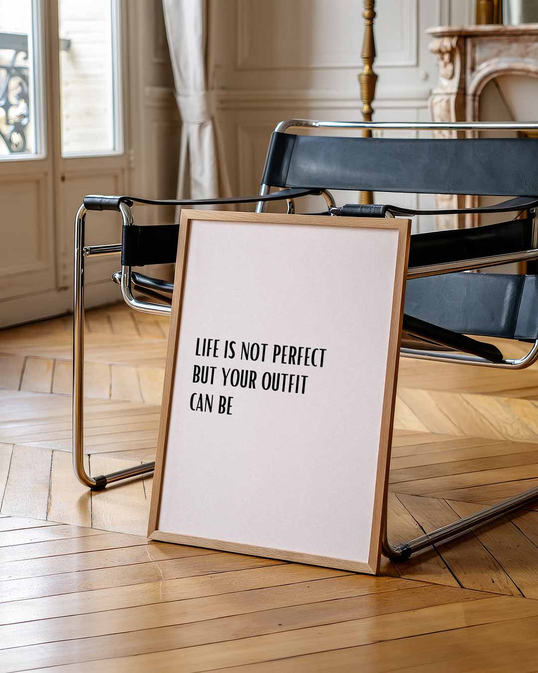 Inspirerende Outfit Quote Poster-WallArtistic