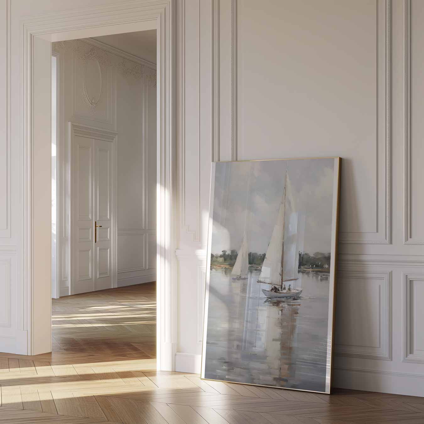 Zeilboot op Rustige Zee Poster-WallArtistic