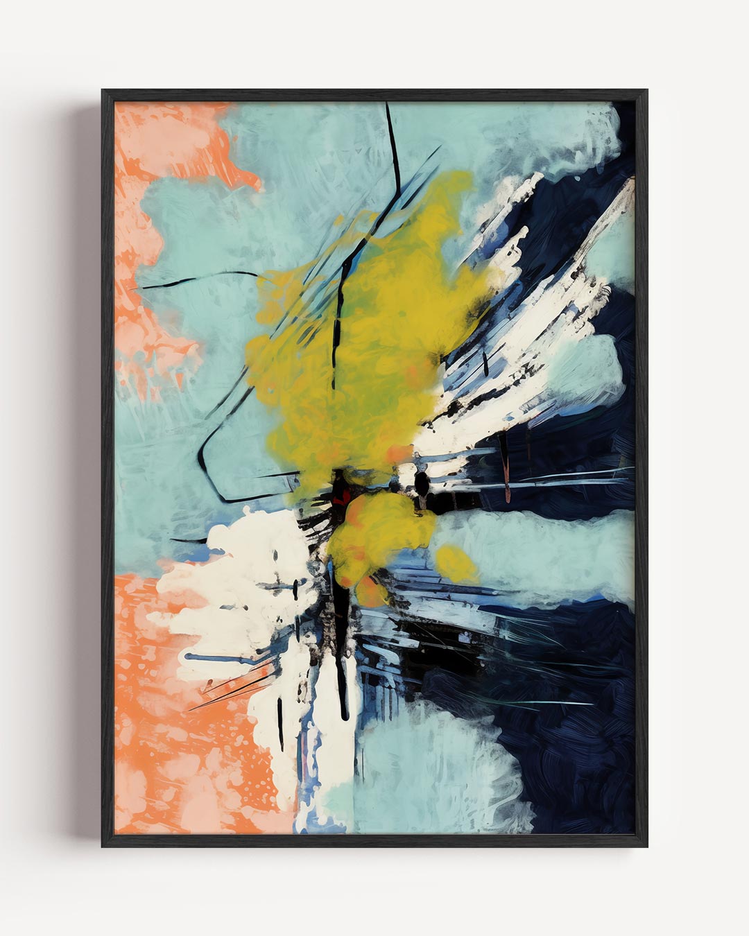 Kleurrijke Abstracte Expressie Poster-WallArtistic