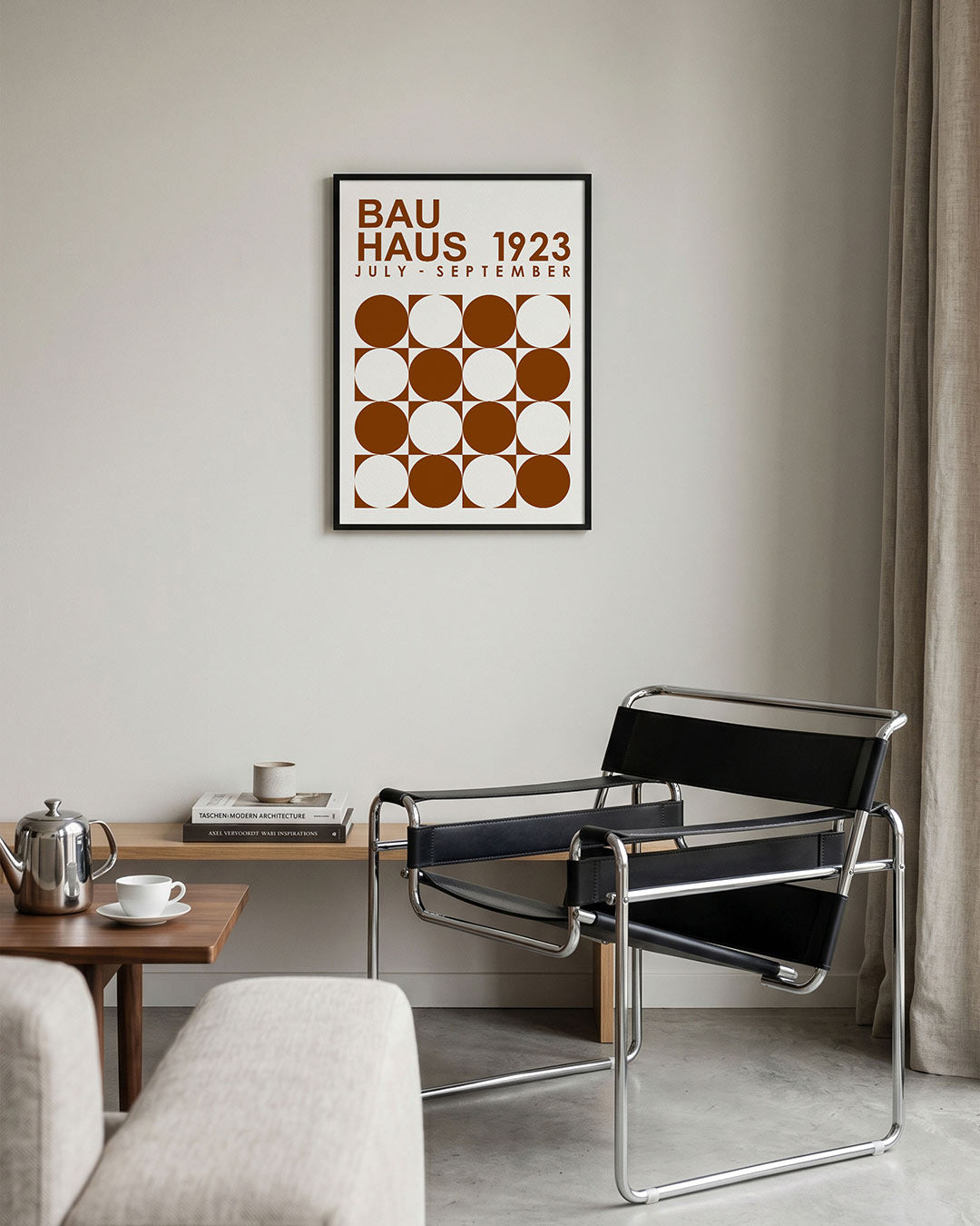 Cirkelpatroon bruin Poster