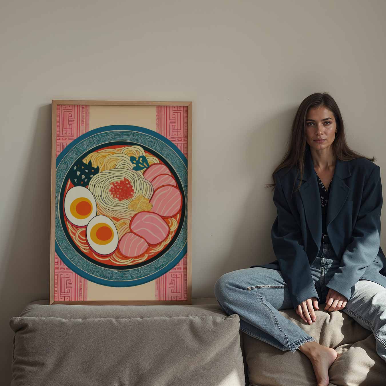 Kleurrijke Ramen Kunstposter