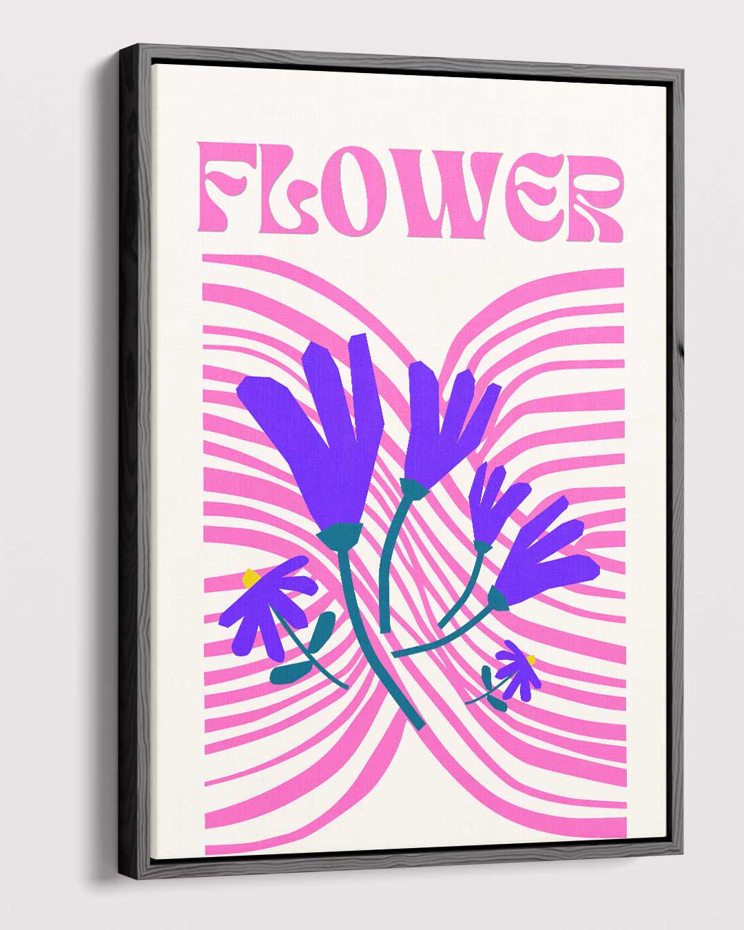 Vrolijke Bloemenexplosie Kunstwerk-canvas-dibond-plexiglas-wanddecoratie-WallArtistic