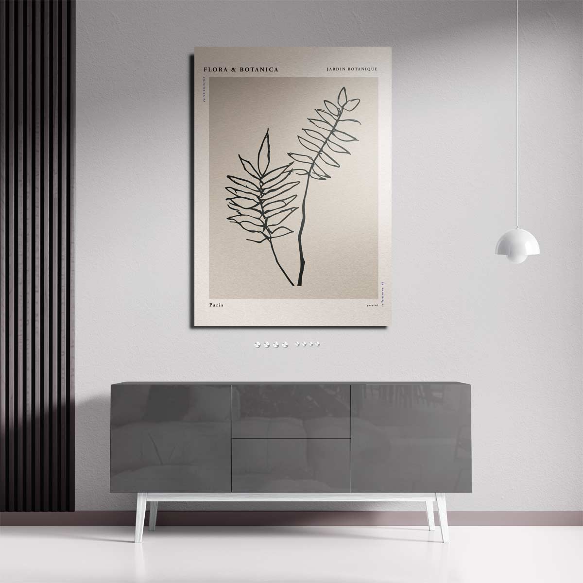 Botanische Stijl Tekening Kunstwerk-canvas-dibond-plexiglas-wanddecoratie-WallArtistic