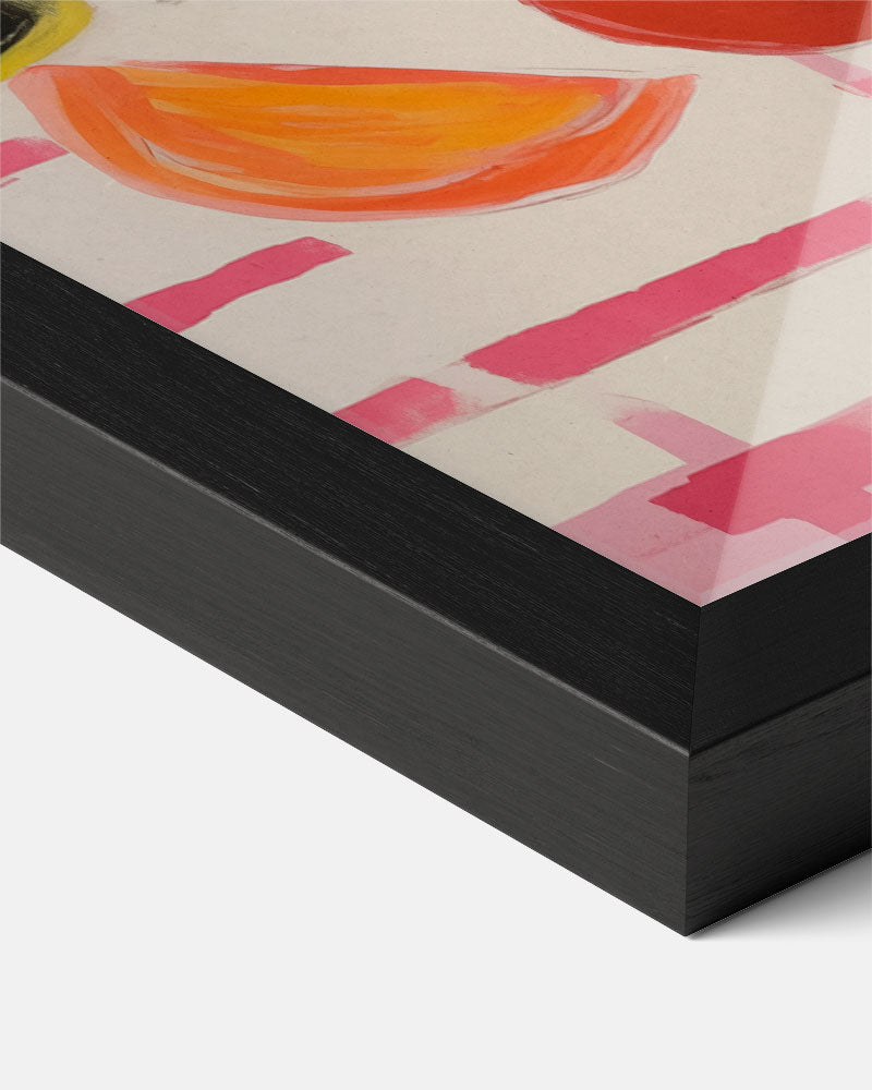 Vrolijke Keukendecoratie: Vissen en Wijn Poster-WallArtistic