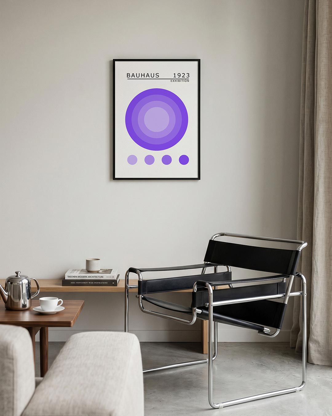 Cirkelpatroon en lijnen Poster