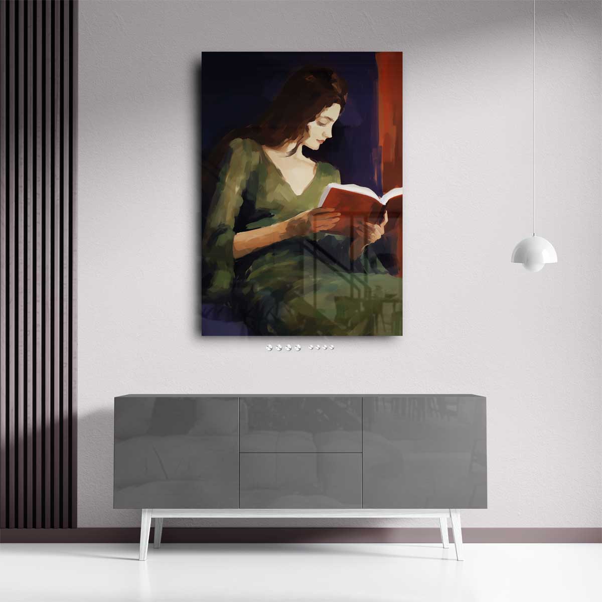 Lezend in Rust Kunstwerk-canvas-dibond-plexiglas-wanddecoratie-WallArtistic