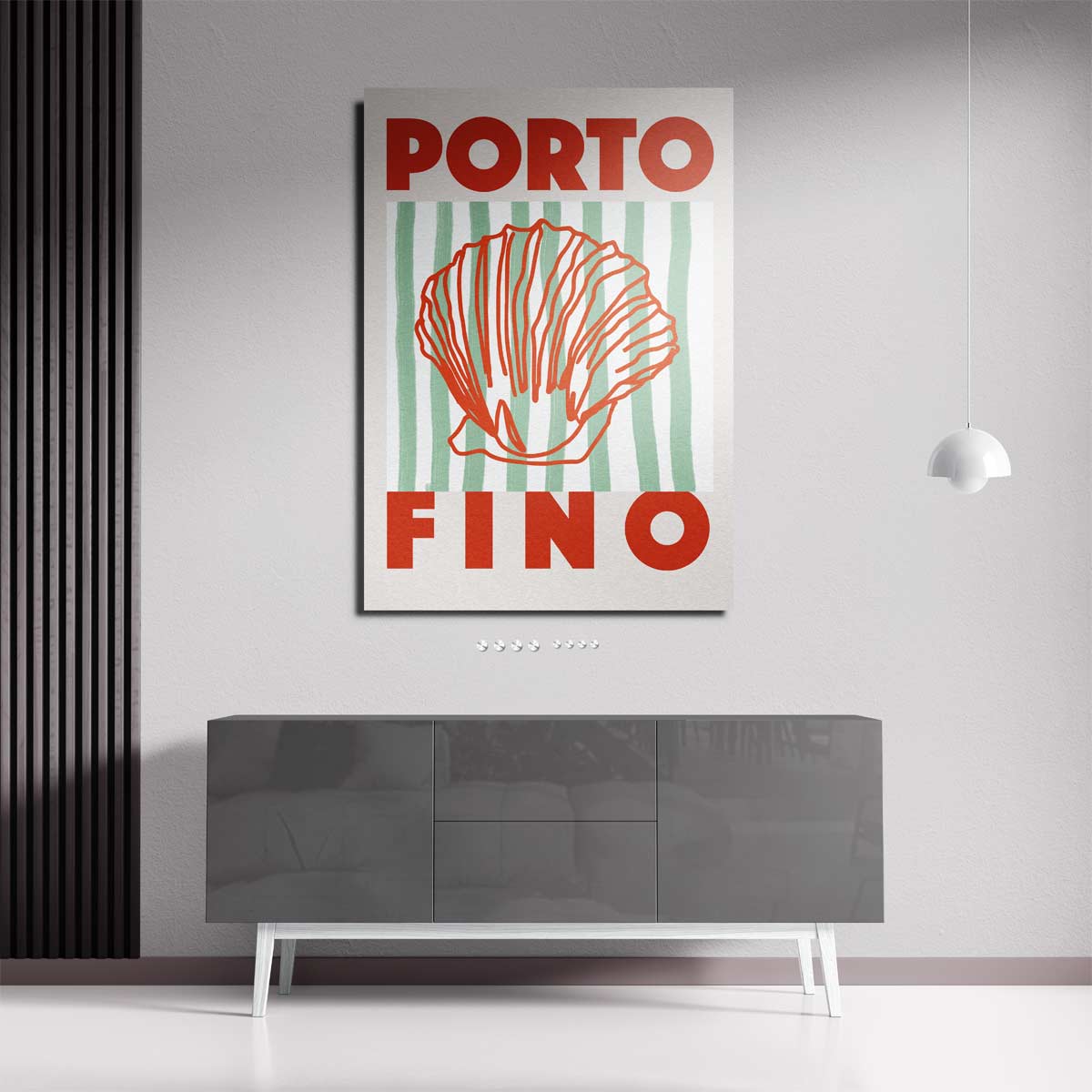 Portofino Zee Schelp Kunstwerk-canvas-dibond-plexiglas-wanddecoratie-WallArtistic