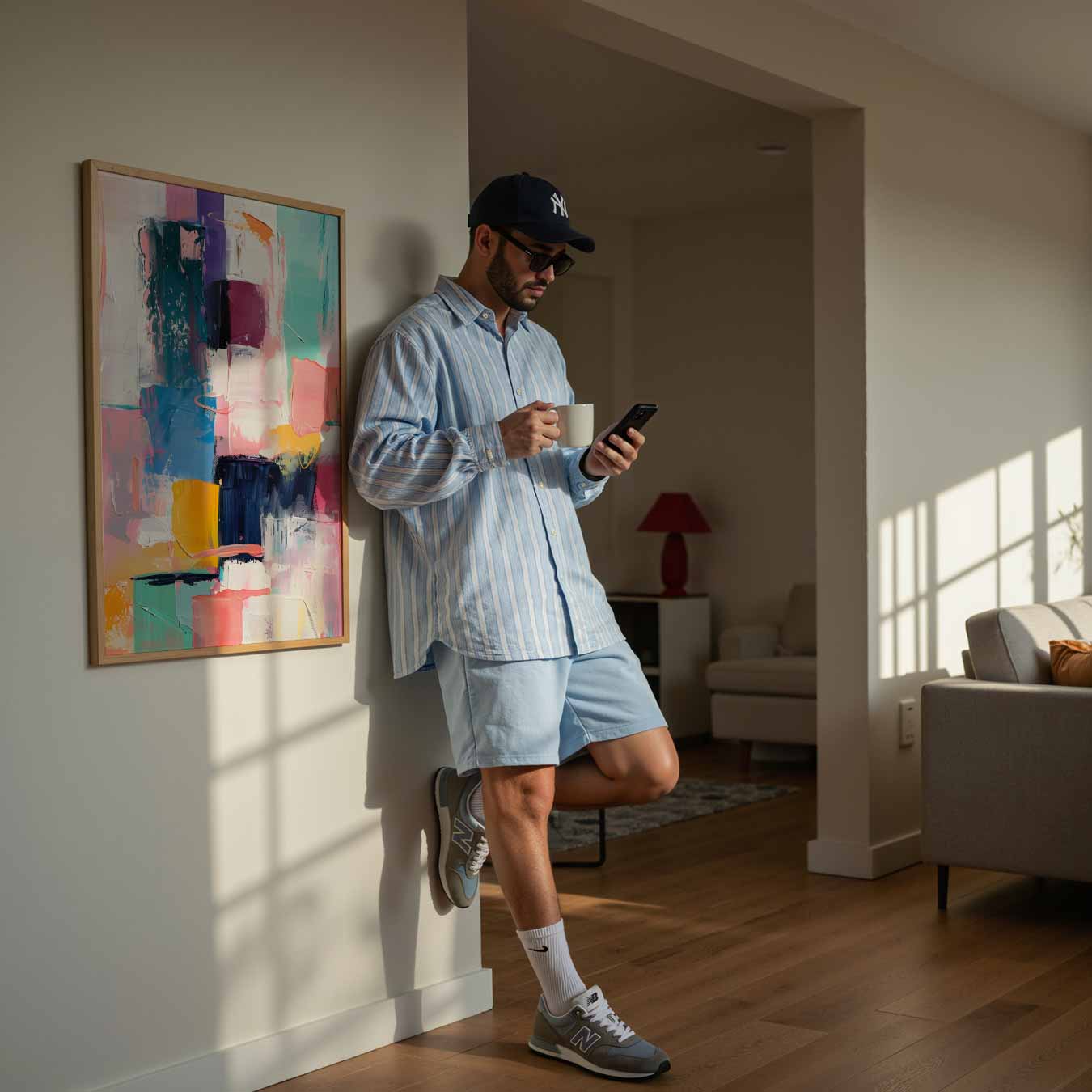 Abstracte Kleurenexplosie Poster-WallArtistic