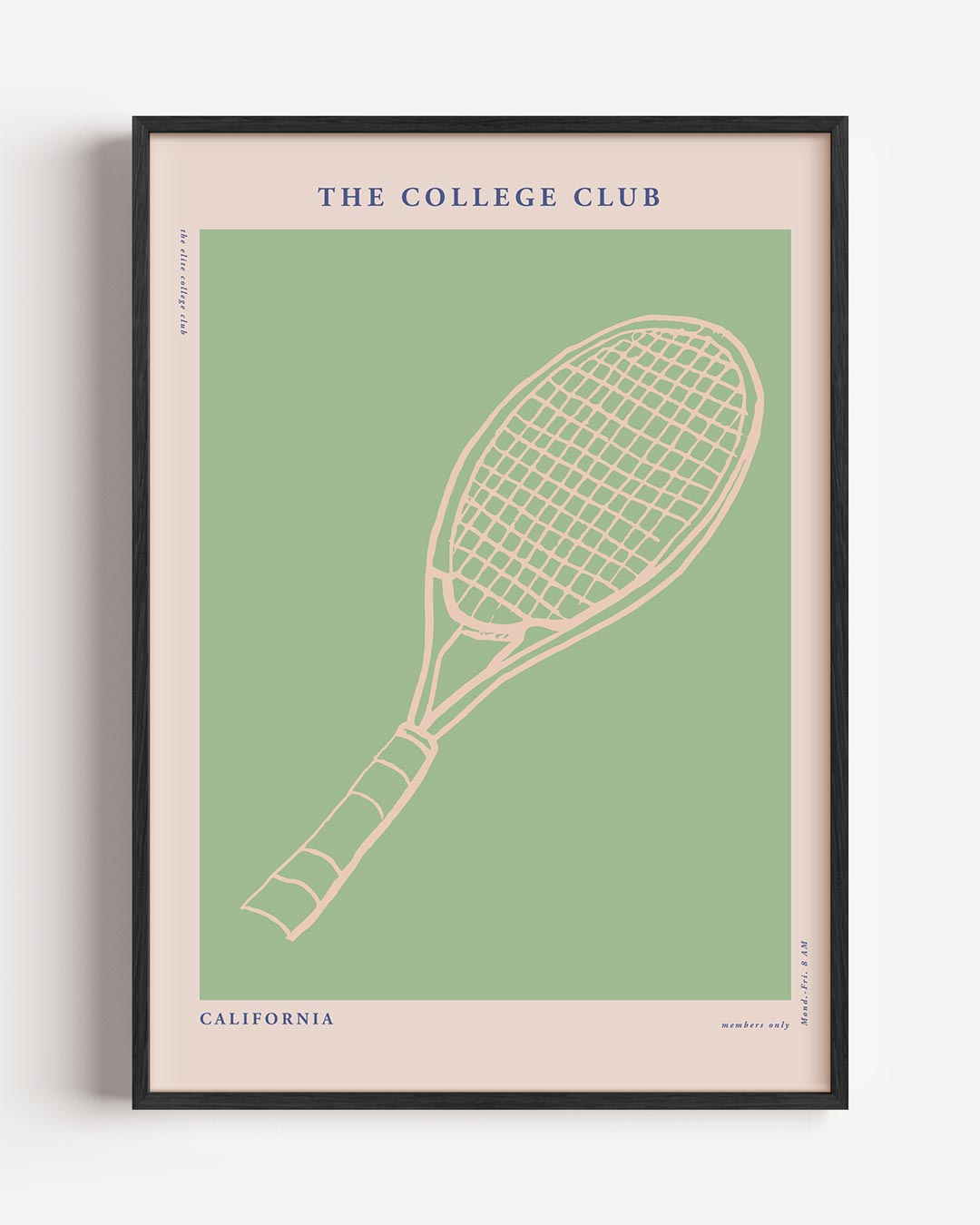 The College Club Tennis Poster-WallArtistic