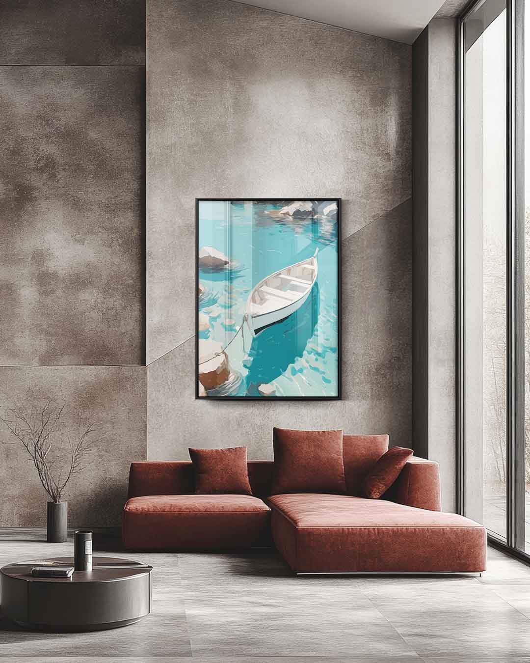 Rustige Boottocht Kunstwerk-canvas-dibond-plexiglas-wanddecoratie-WallArtistic
