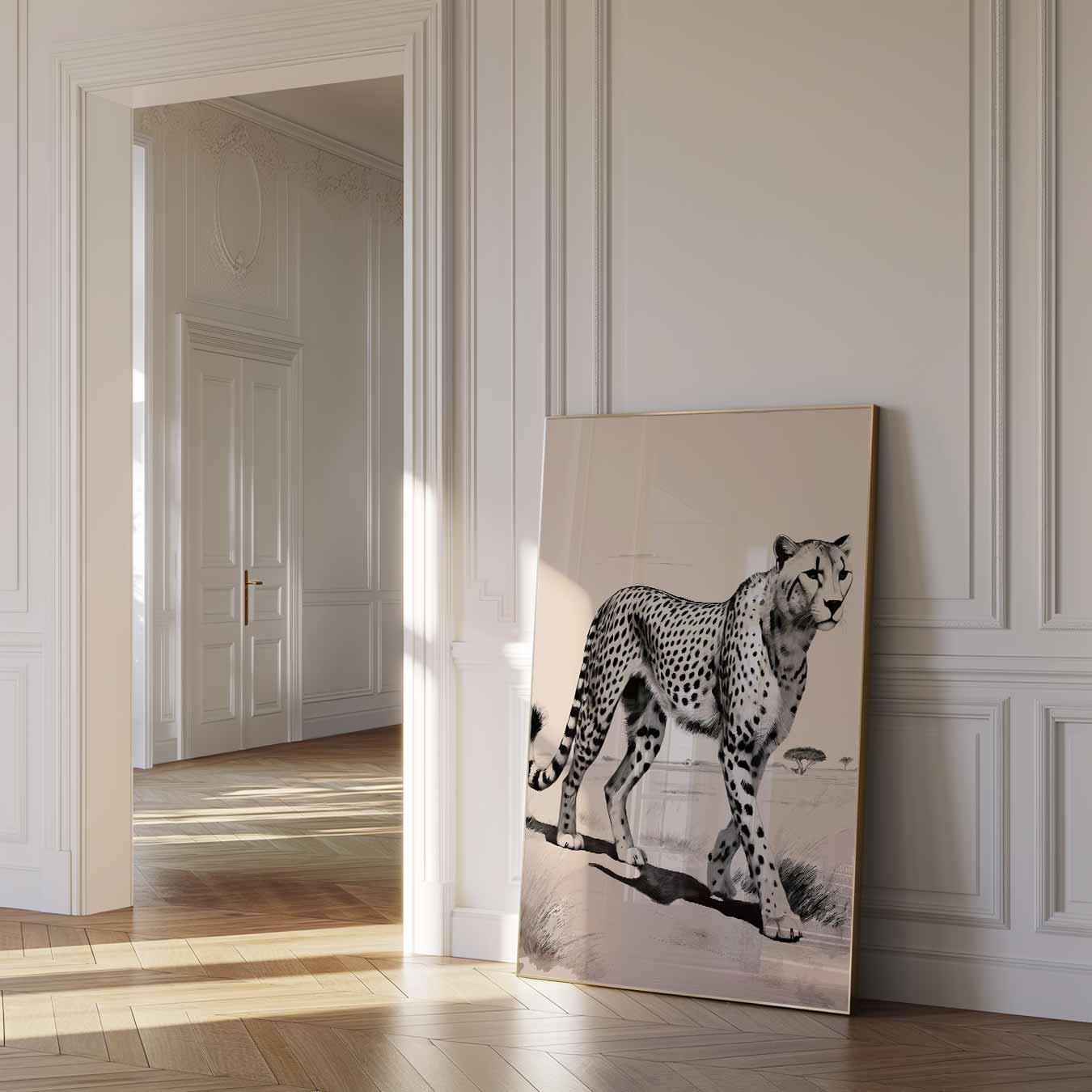 Sierlijke Jachtluipaard Poster-WallArtistic