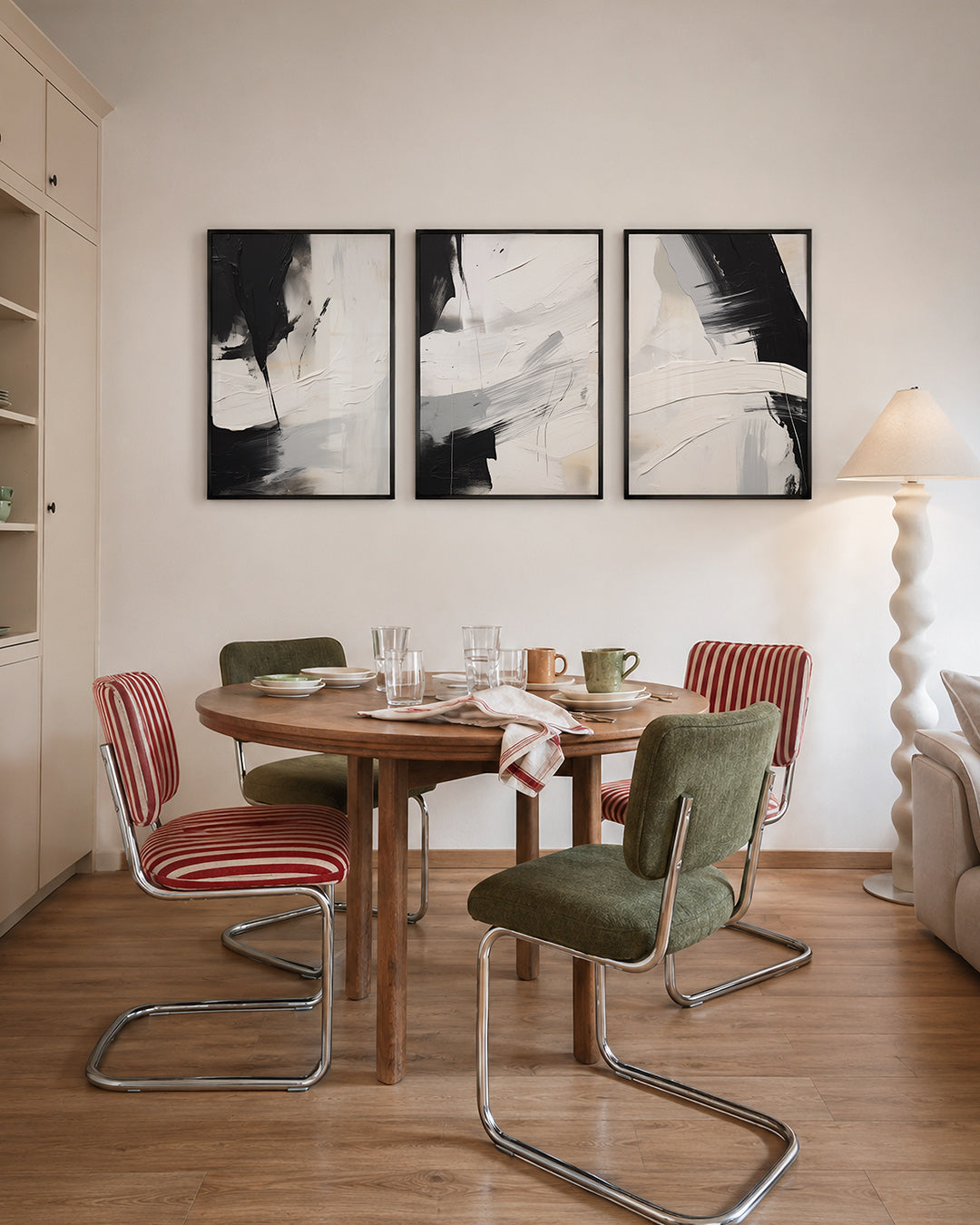 Zwart wit dynamiek Posterset