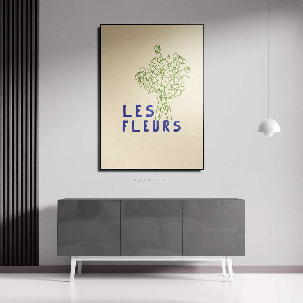 Les Fleurs Minimalistische Bloemenkunst Kunstwerk-canvas-dibond-plexiglas-wanddecoratie-WallArtistic