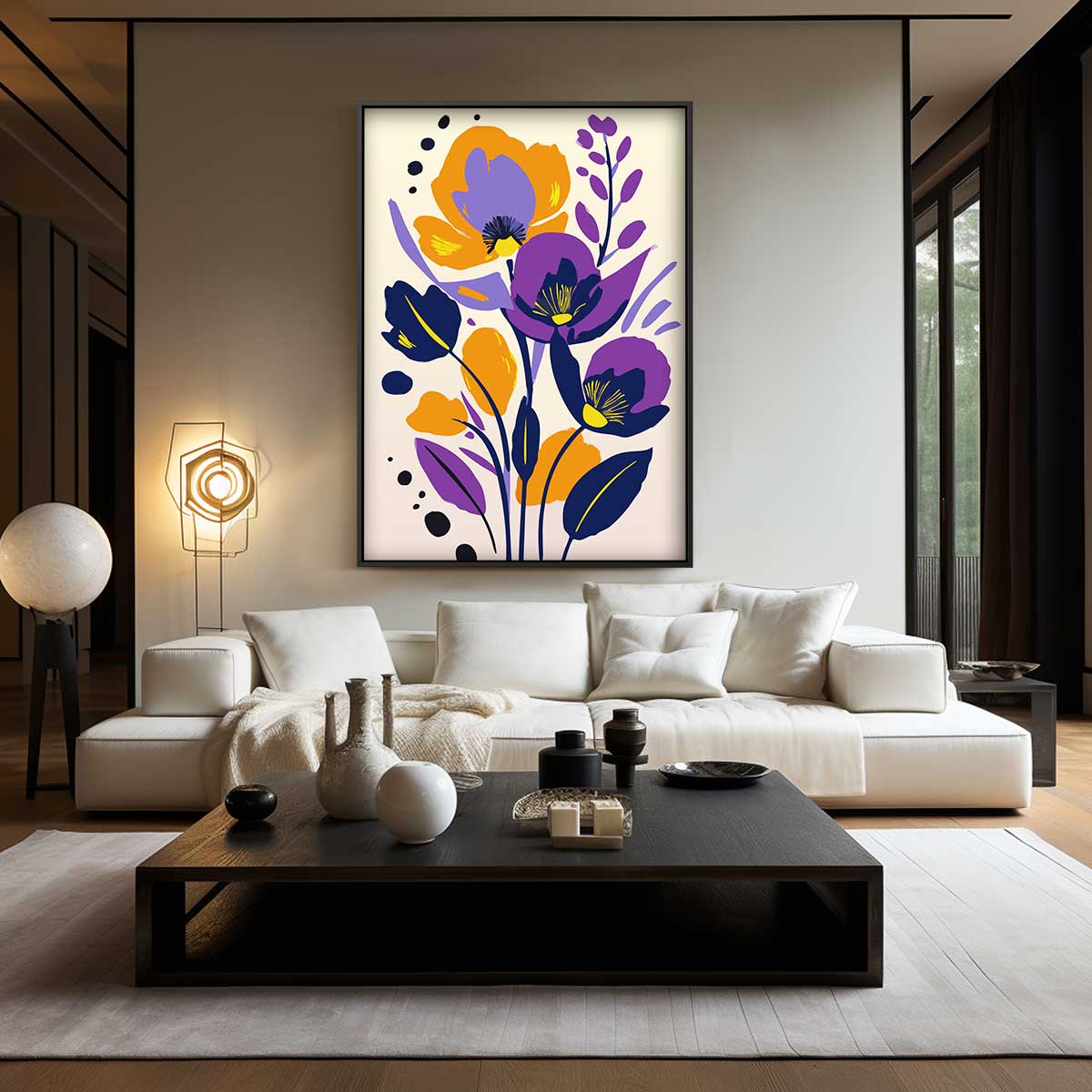 Bloemenpracht in Kleurrijk Palet Kunstwerk-canvas-dibond-plexiglas-wanddecoratie-WallArtistic