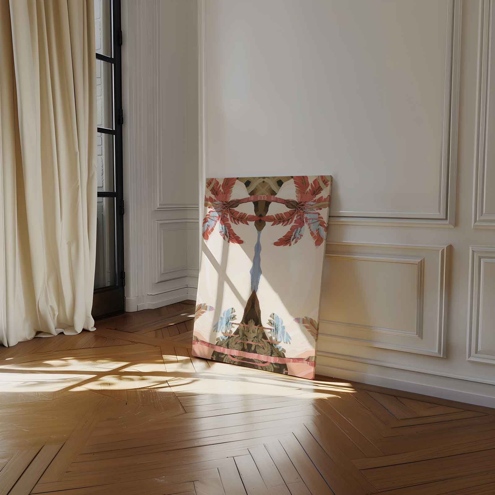 Tropische Oase Illusie Kunstwerk-canvas-dibond-plexiglas-wanddecoratie-WallArtistic