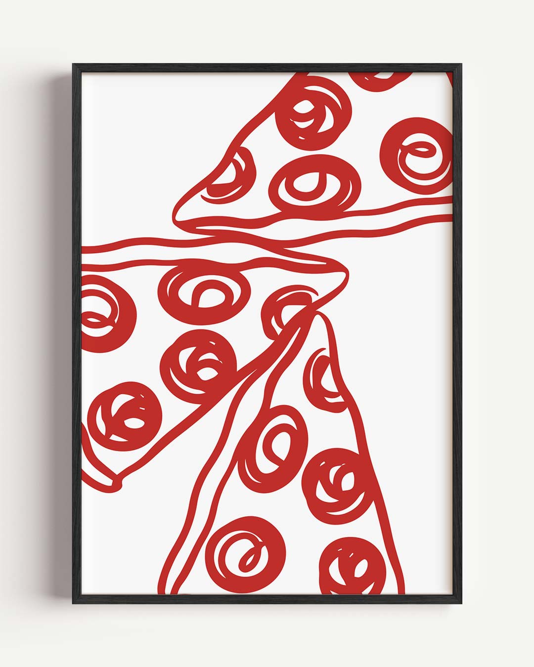 Abstract Red Swirls Poster-WallArtistic