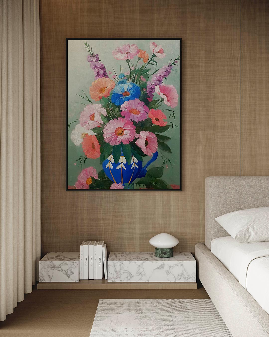 Bloemen in vaas Kunstwerk