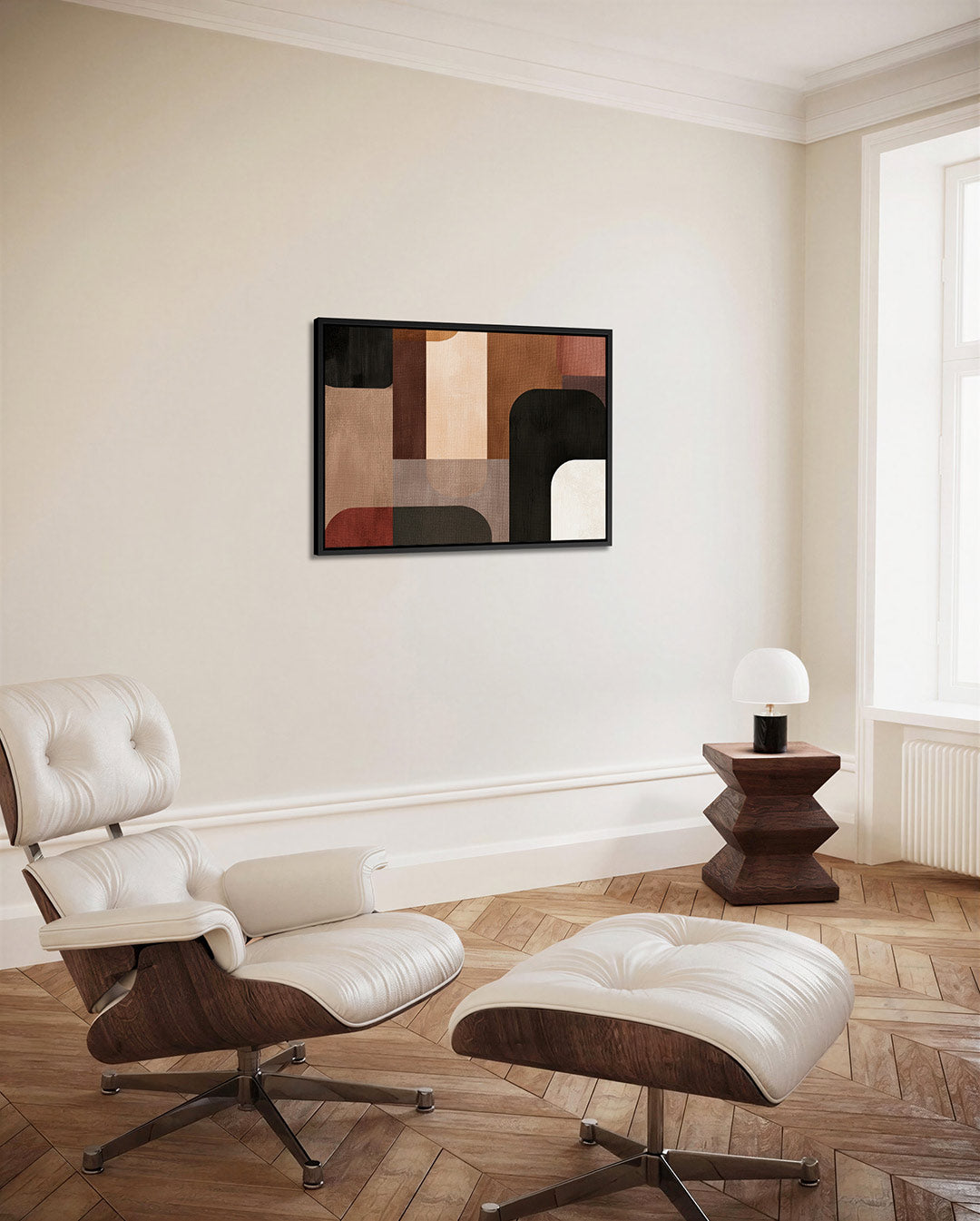 Geometrische vormen compositie Kunstwerk