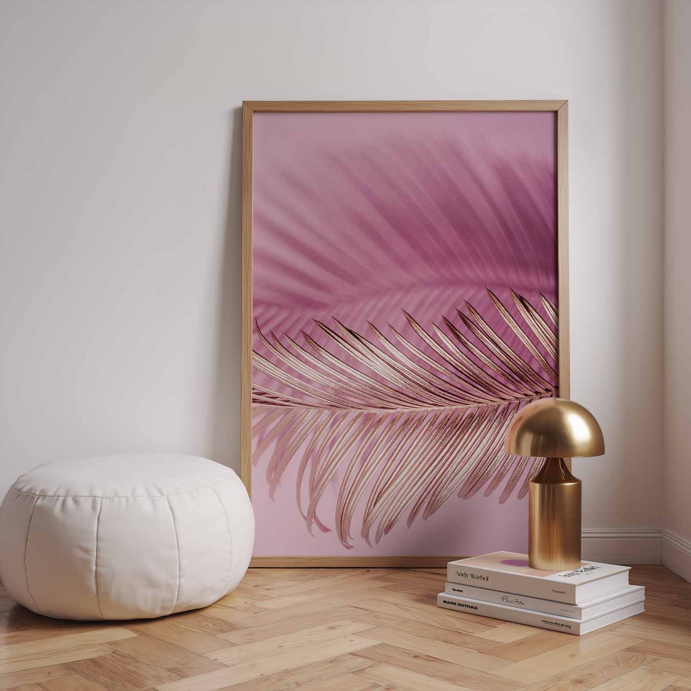Dromerige Roze Bladeren Poster-WallArtistic