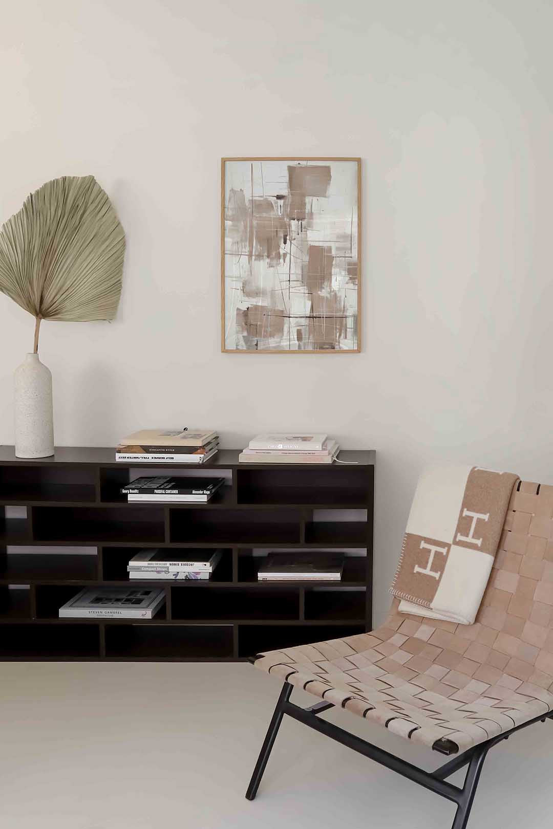 Abstracte beige vormen Poster