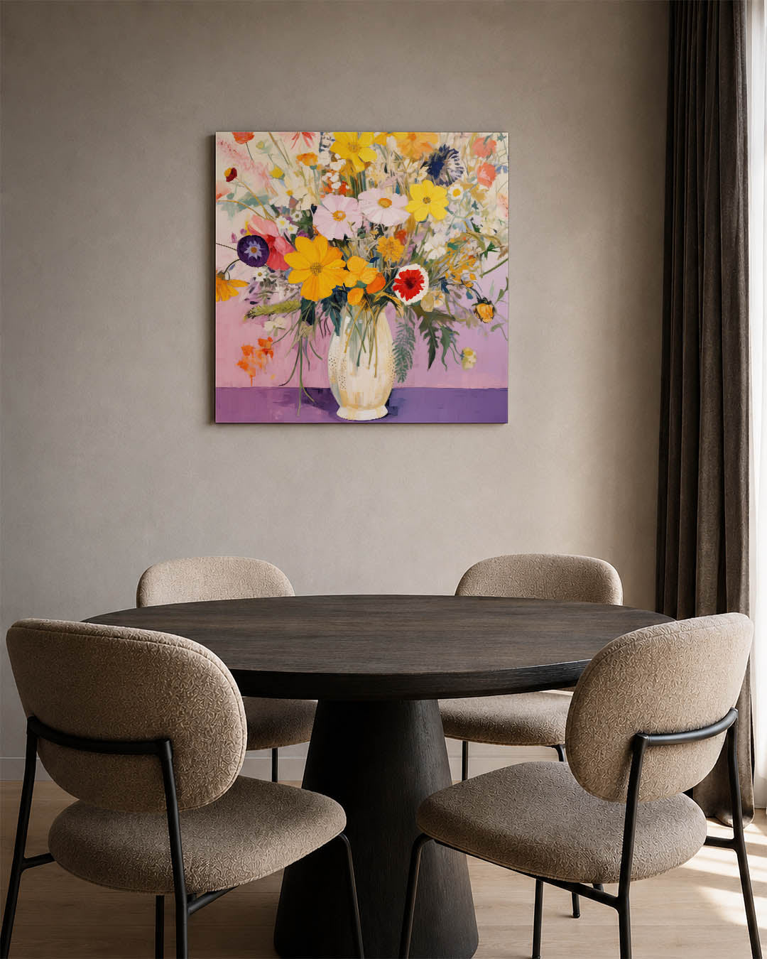 Bloemenpracht in vaas Kunstwerk