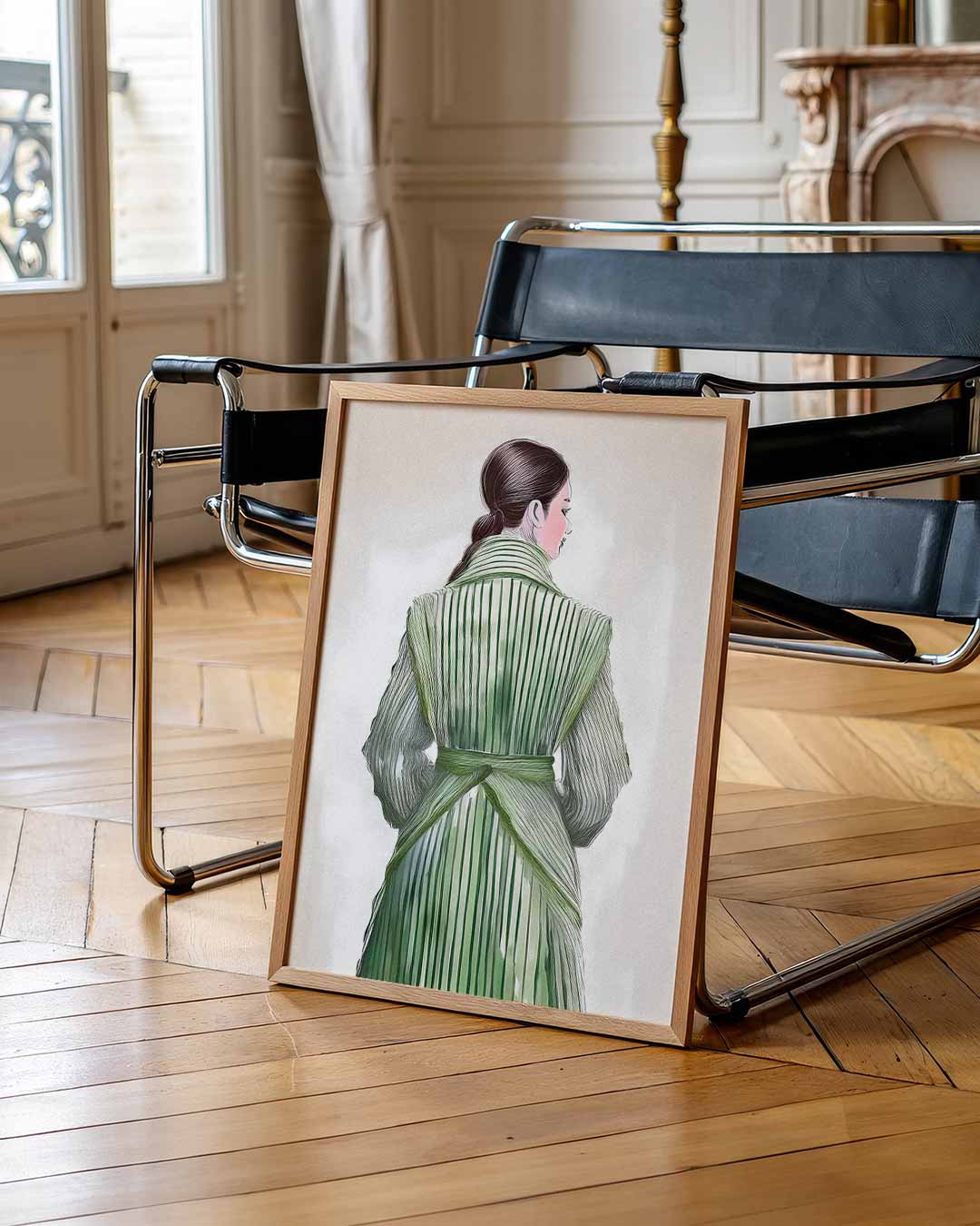 Elegante Groene Damesposter