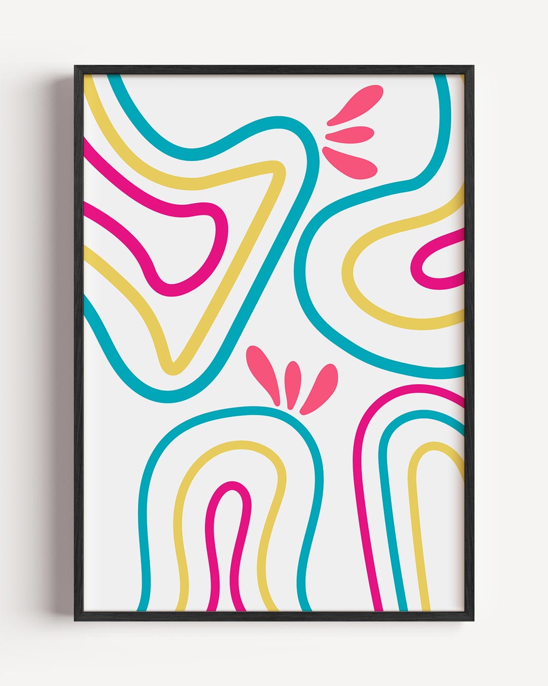 Vrolijke Golven Poster-WallArtistic
