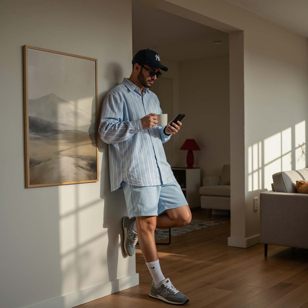 Rustiek Berglandschap in Zachte Tinten Poster-WallArtistic