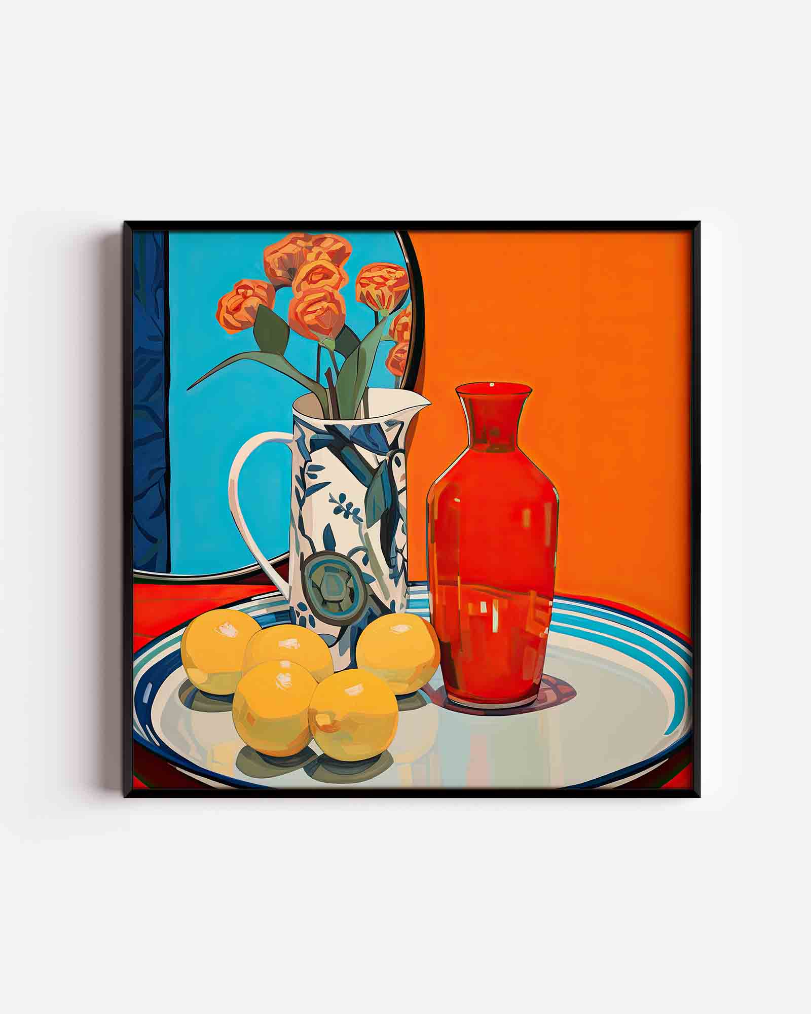 Stilleven met bloemen en vruchten Poster