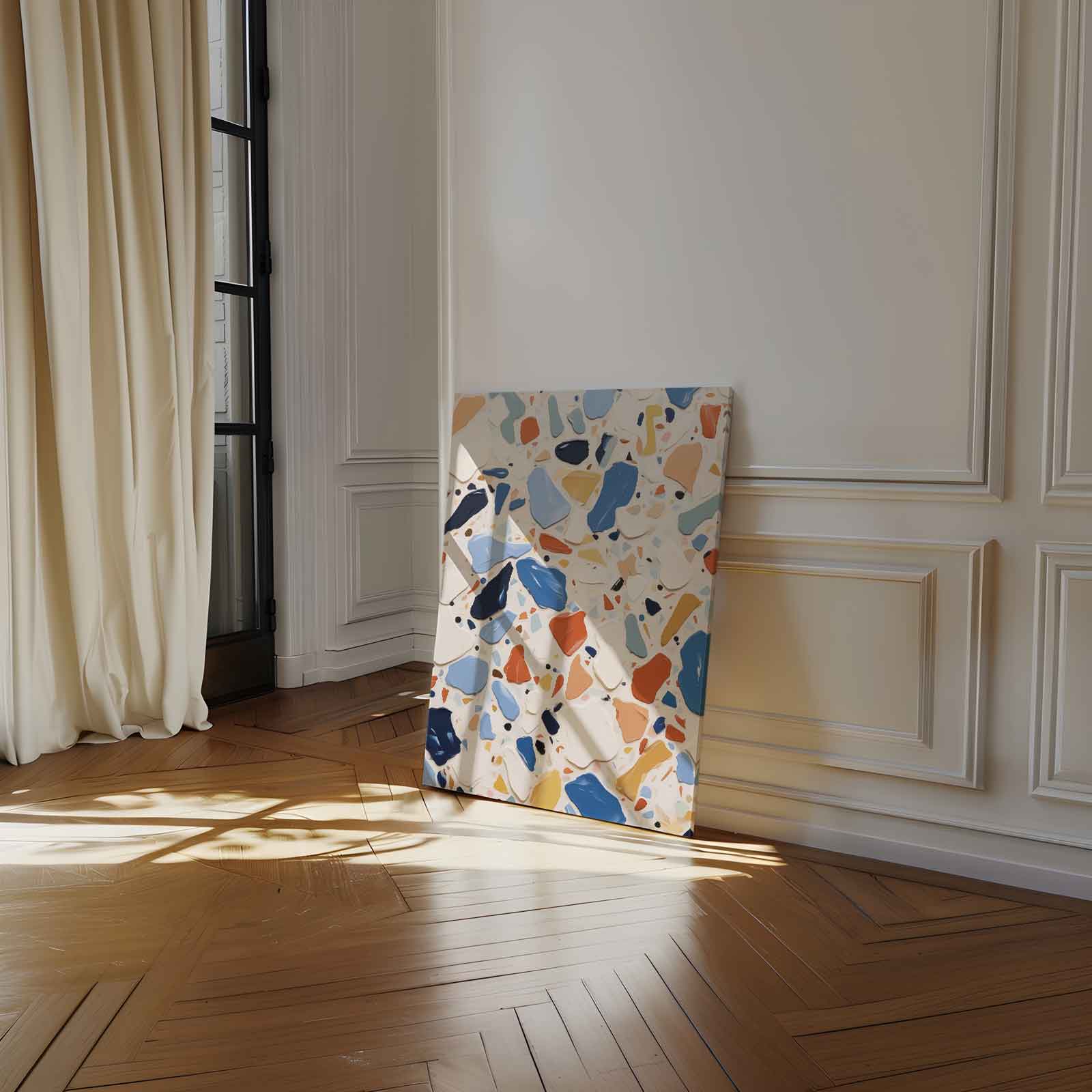 Levendig Terrazzo Inspiratie Kunstwerk-canvas-dibond-plexiglas-wanddecoratie-WallArtistic