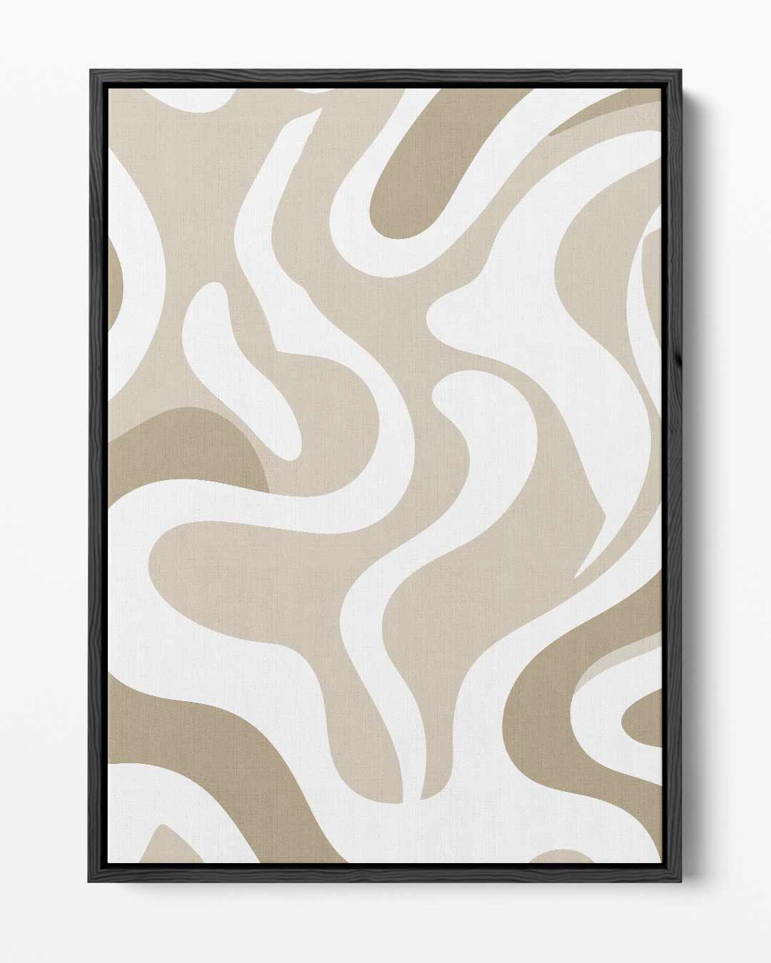 Organische Vormen in Beige Kunstwerk-canvas-dibond-plexiglas-wanddecoratie-WallArtistic