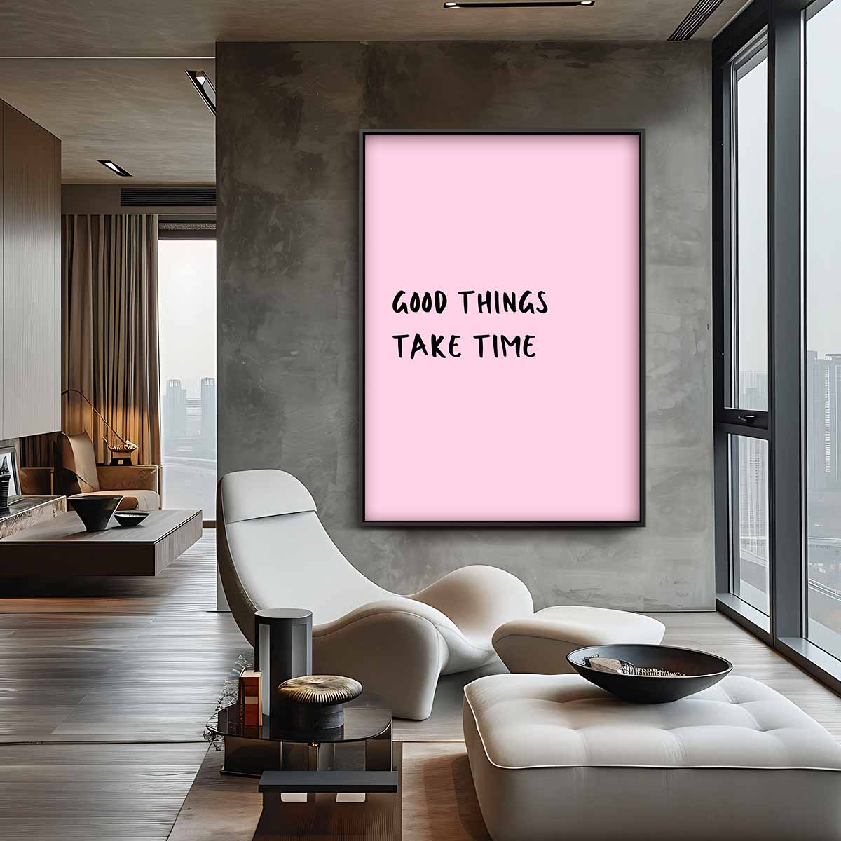 Geduld is een Schone Zaak Kunstwerk-canvas-dibond-plexiglas-wanddecoratie-WallArtistic
