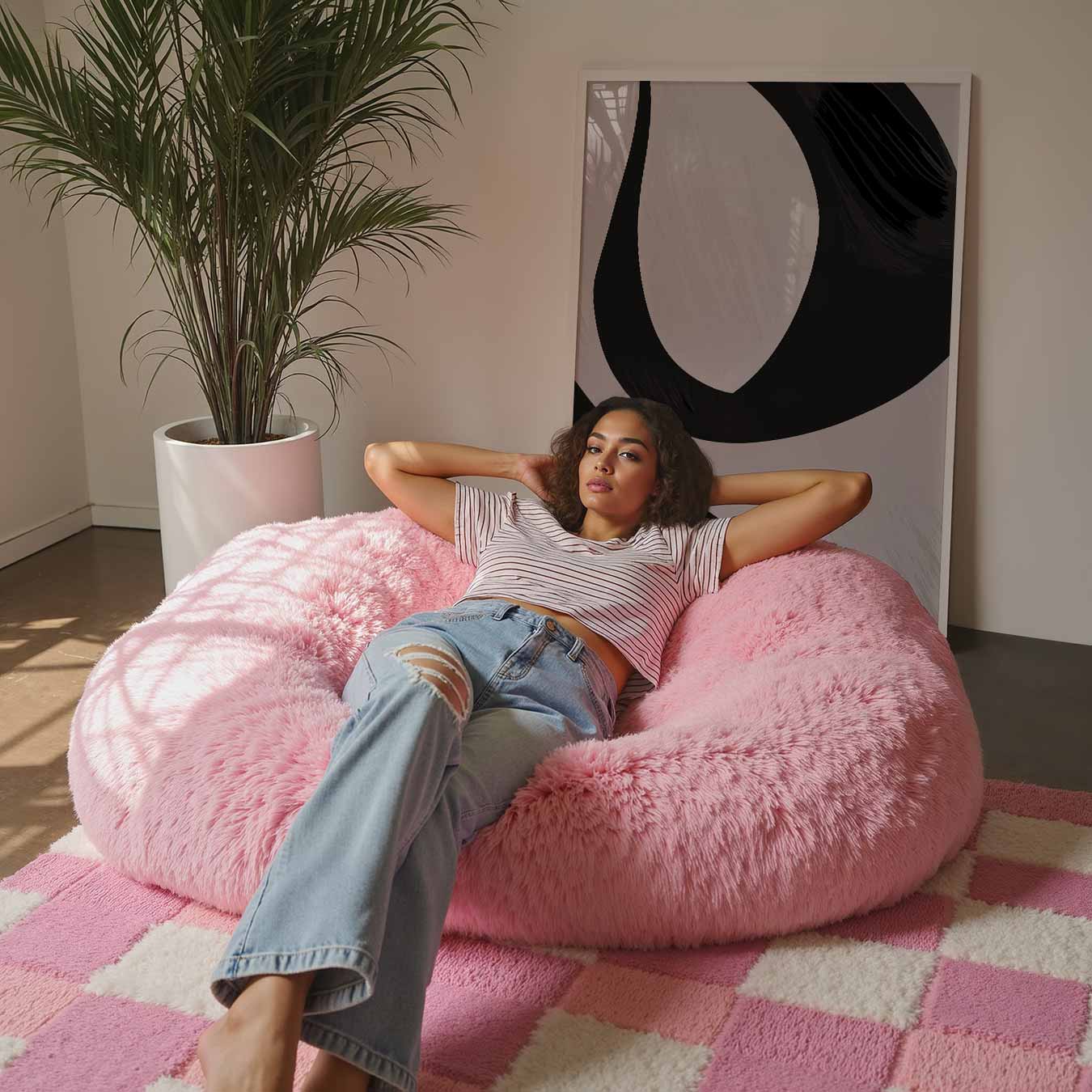 Abstracte Grijs-Zwarte Harmonie Poster-WallArtistic