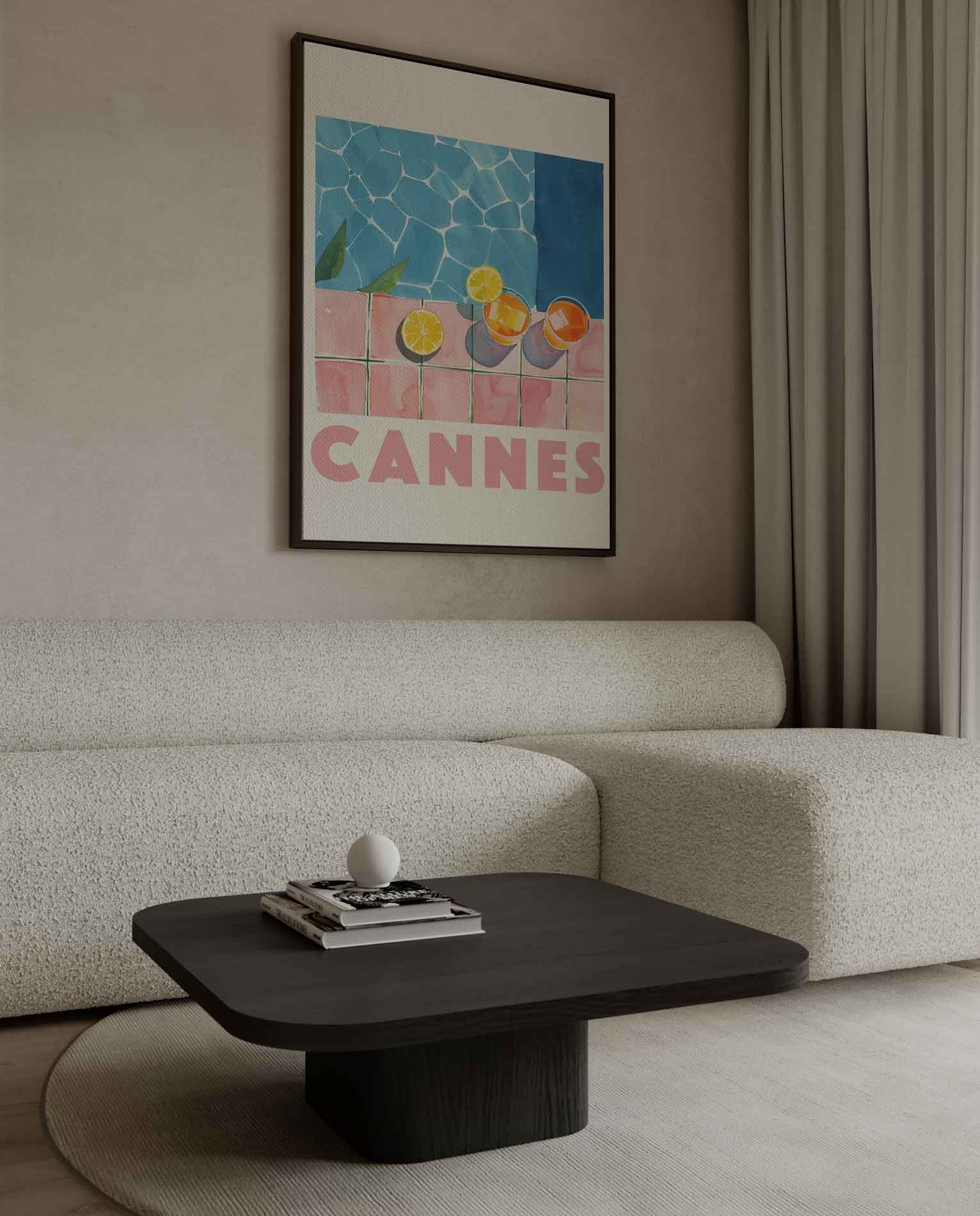Zonnige Dagen in Cannes Kunstwerk-canvas-dibond-plexiglas-wanddecoratie-WallArtistic