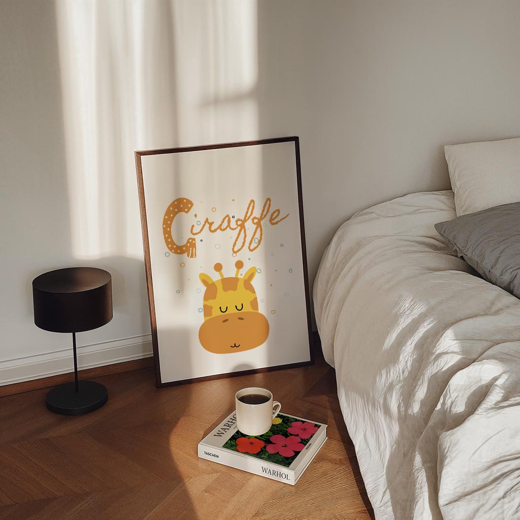 Schattige Giraffe Kinderkamer Poster