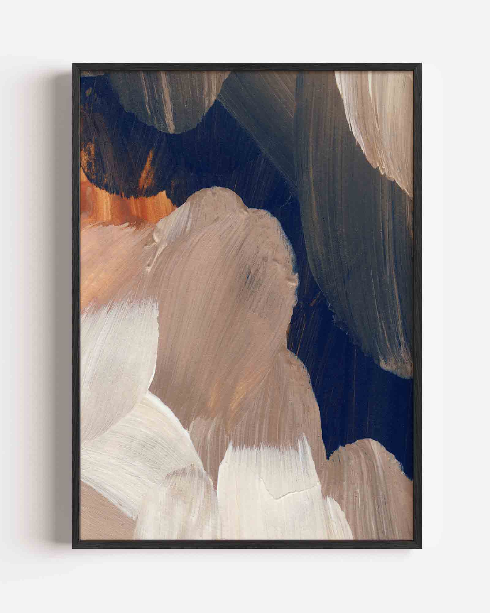 Abstracte penseelstreken Poster
