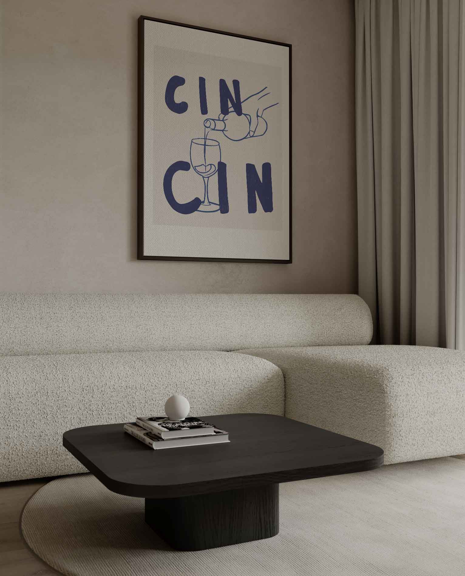 Cin Cin Cheers Illustratie Kunstwerk-canvas-dibond-plexiglas-wanddecoratie-WallArtistic