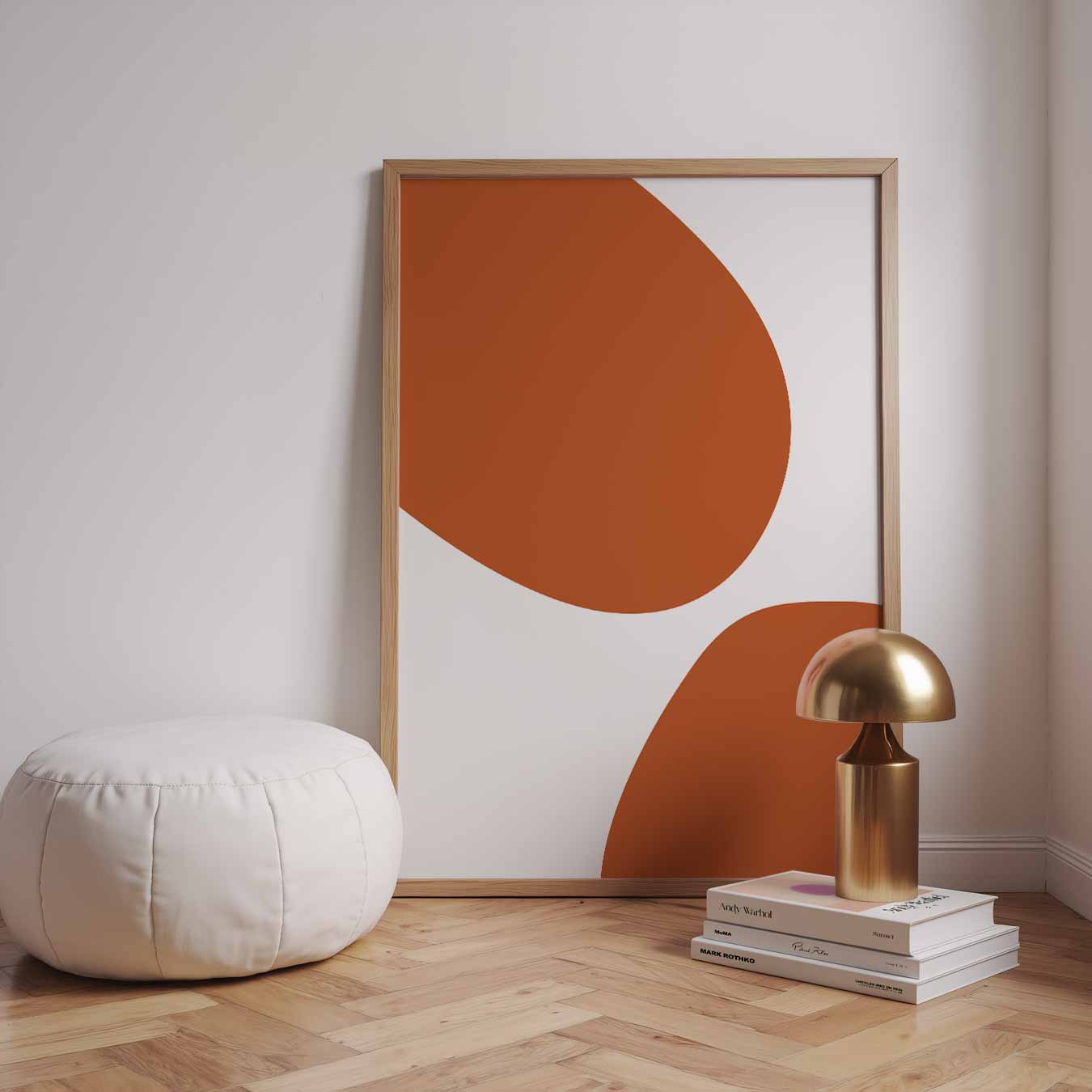 Abstracte Terracotta Vormen Poster