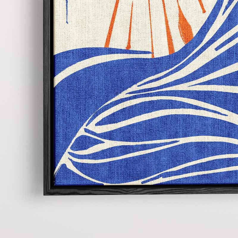 Zon en Golven Abstract Kunstwerk-canvas-dibond-plexiglas-wanddecoratie-WallArtistic