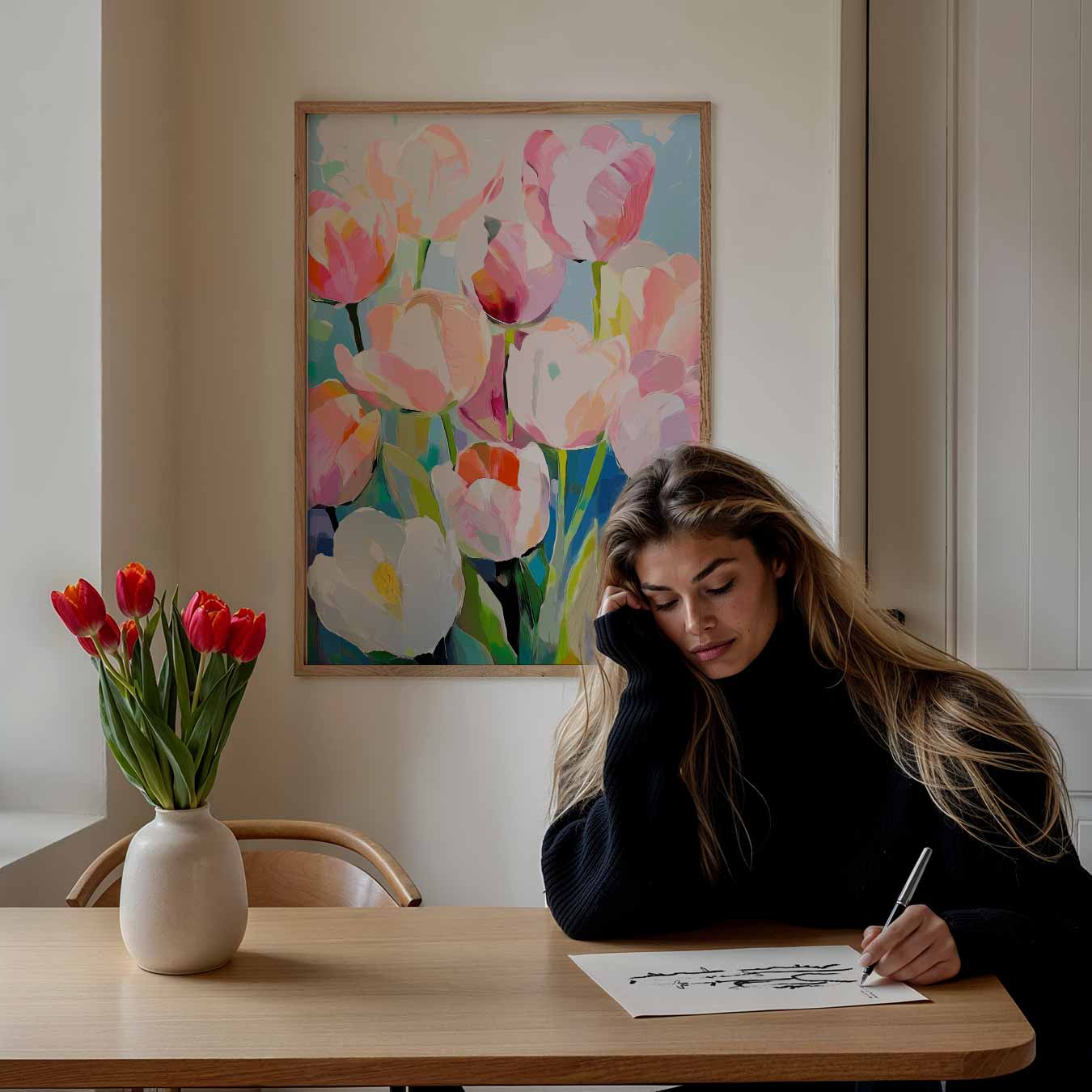 Kleurrijke Tulpenpracht Poster