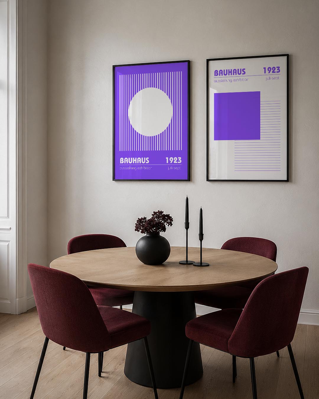 Lijnen en cirkel Posterset