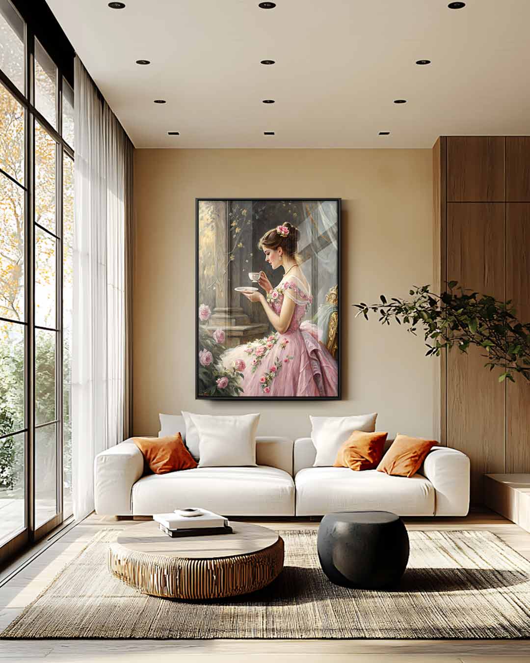 Dromerige Theetijd Kunstwerk-canvas-dibond-plexiglas-wanddecoratie-WallArtistic