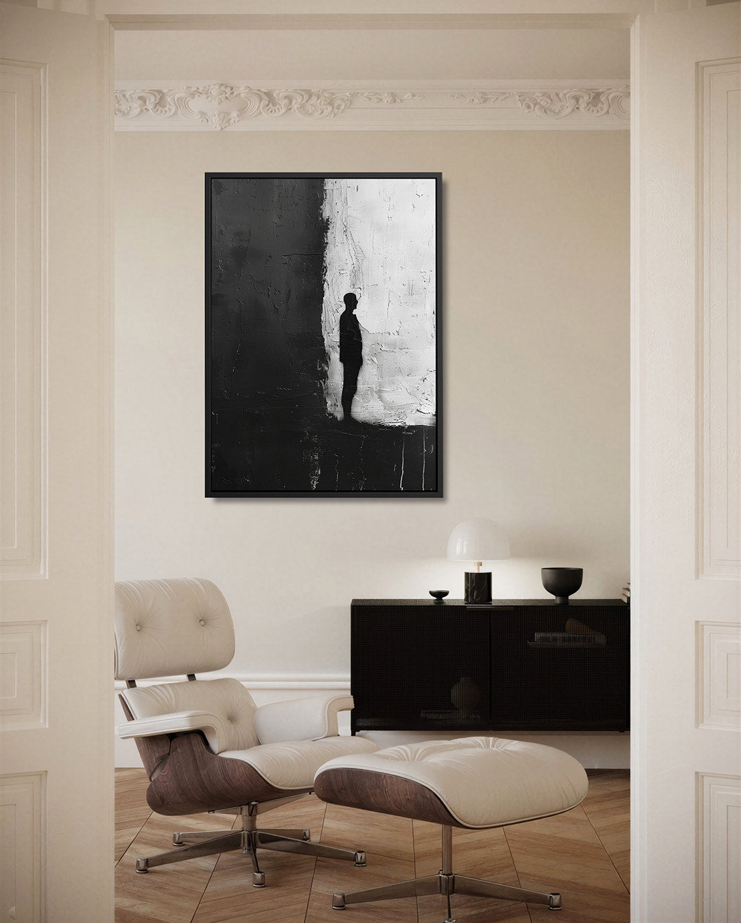 Silhouet contrast Kunstwerk