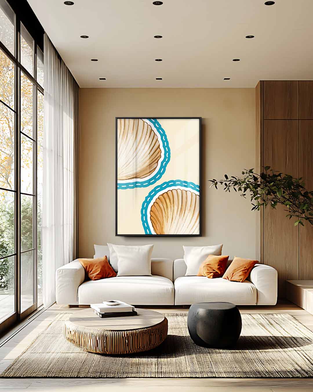 Schelpensymfonie Kunstwerk-canvas-dibond-plexiglas-wanddecoratie-WallArtistic