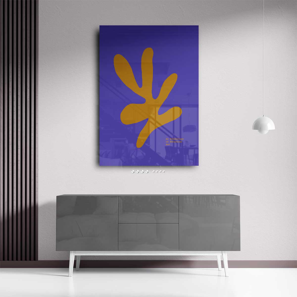 Abstracte Botanische Vormen Kunstwerk-canvas-dibond-plexiglas-wanddecoratie-WallArtistic