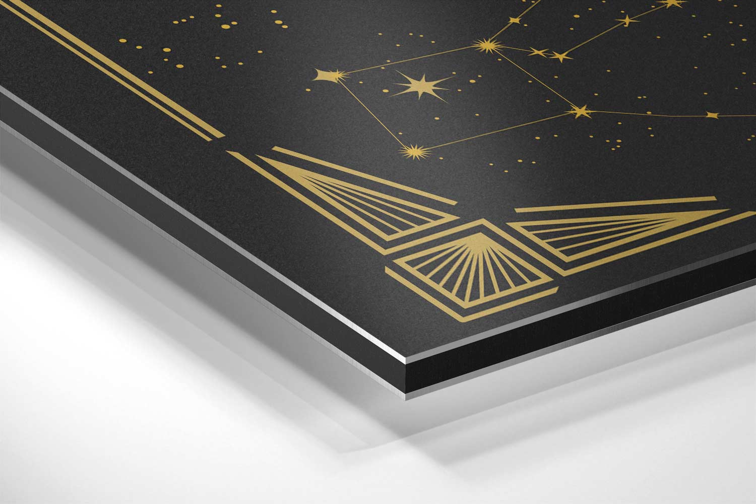 Gouden Sterrenhemel Kunstwerk Kunstwerk-canvas-dibond-plexiglas-wanddecoratie-WallArtistic