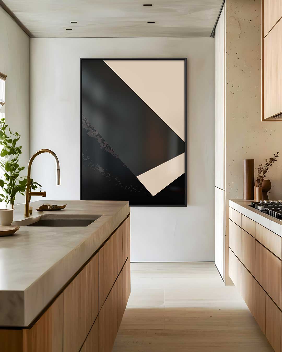Abstracte Geometrische Compositie Kunstwerk-canvas-dibond-plexiglas-wanddecoratie-WallArtistic