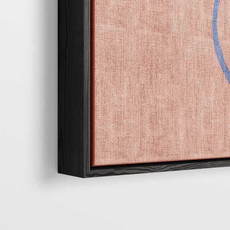 Abstracte Blauwe Blaadjes Kunstwerk-canvas-dibond-plexiglas-wanddecoratie-WallArtistic